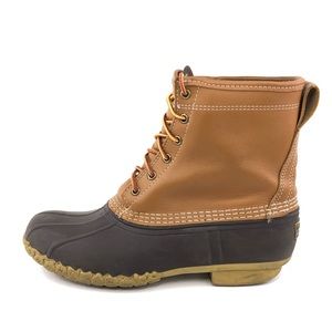 L.L. Bean Brown Leather 8" Winter Duck Boots